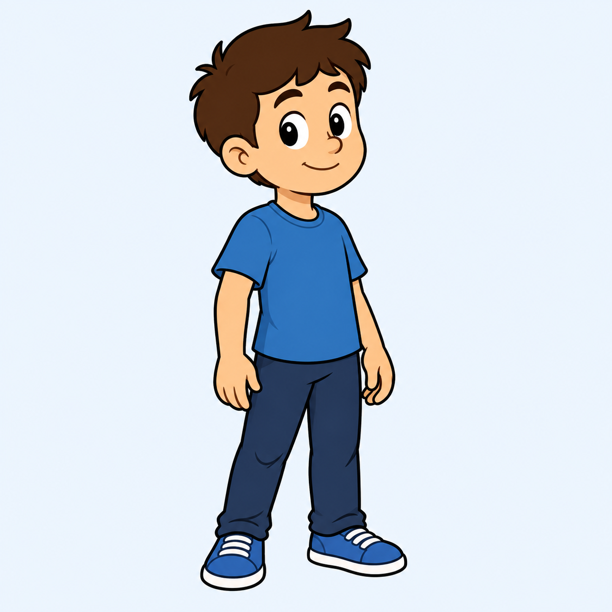 Taru, your friendly learning buddy, smiling in a blue T-shirt.